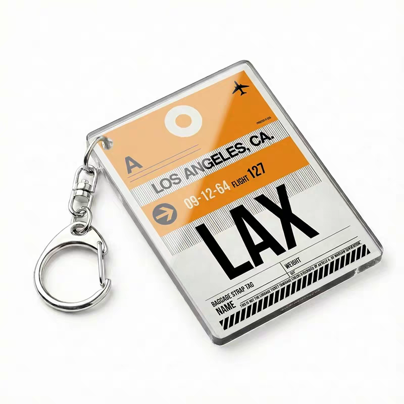 Retro Aviation - Airport Code Keychain | Vintage Baggage Tag Design