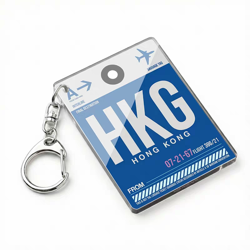 Retro Aviation - Airport Code Keychain | Vintage Baggage Tag Design