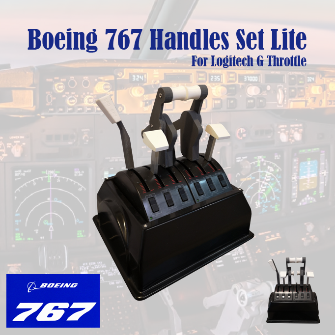 Boeing 767 Handles Set Lite for Logitech G Pro Throttle