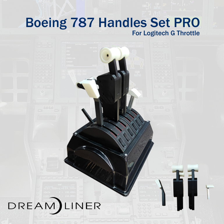 Boeing 787 Dreamliner Handles Set PRO for Logitech G Pro Throttle