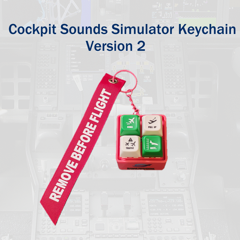 Cockpit Sounds Simulator Keychain | Version 2 | Authentic Cockpit Sounds Simulator