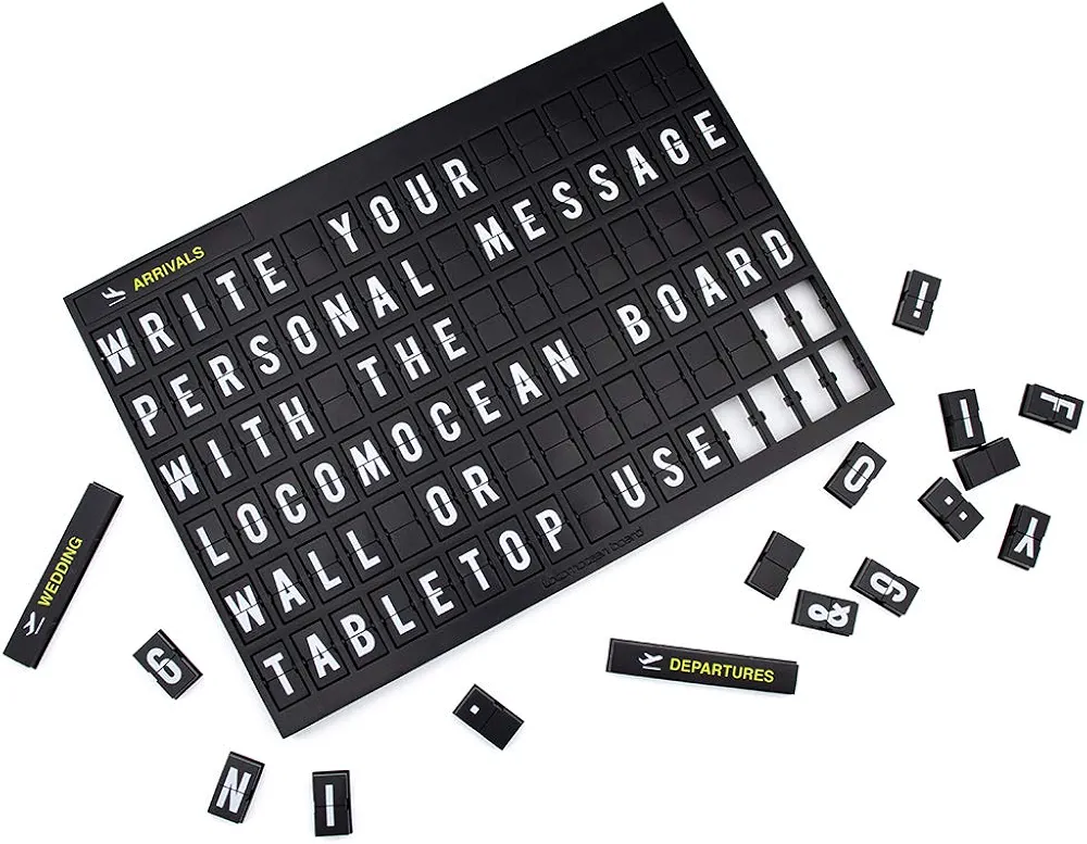 LOCOMOCEAN A4 Message Board - Vintage Airport Style Sign | Custom Display