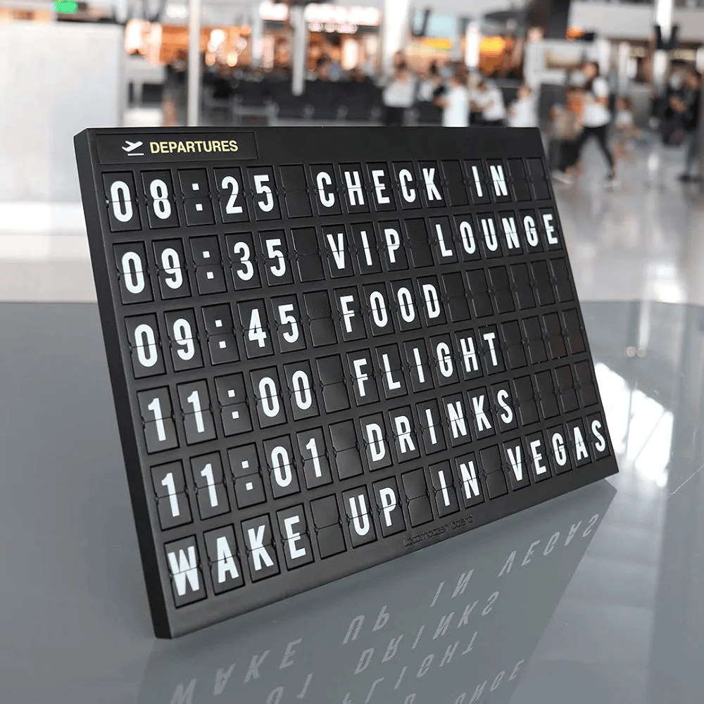 LOCOMOCEAN A4 Message Board - Vintage Airport Style Sign | Custom Display