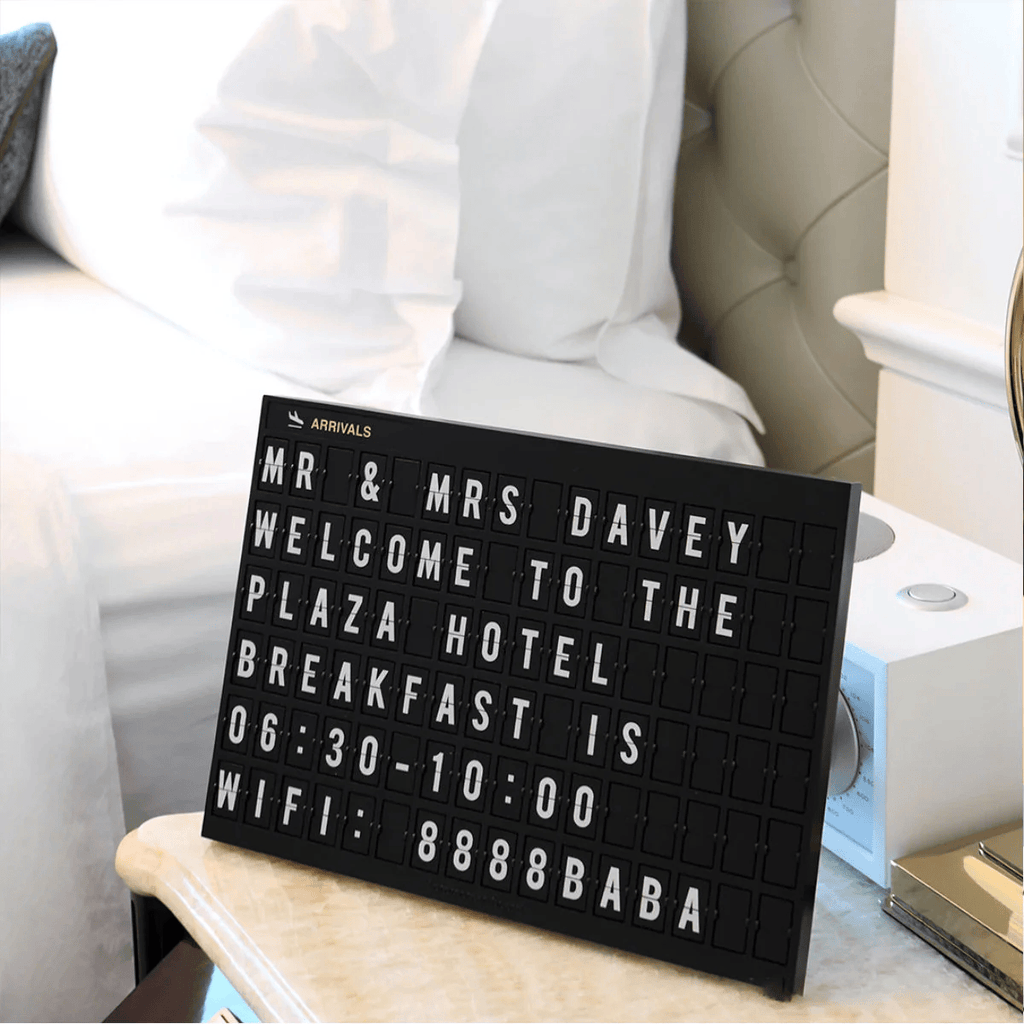 LOCOMOCEAN A4 Message Board - Vintage Airport Style Sign | Custom Display