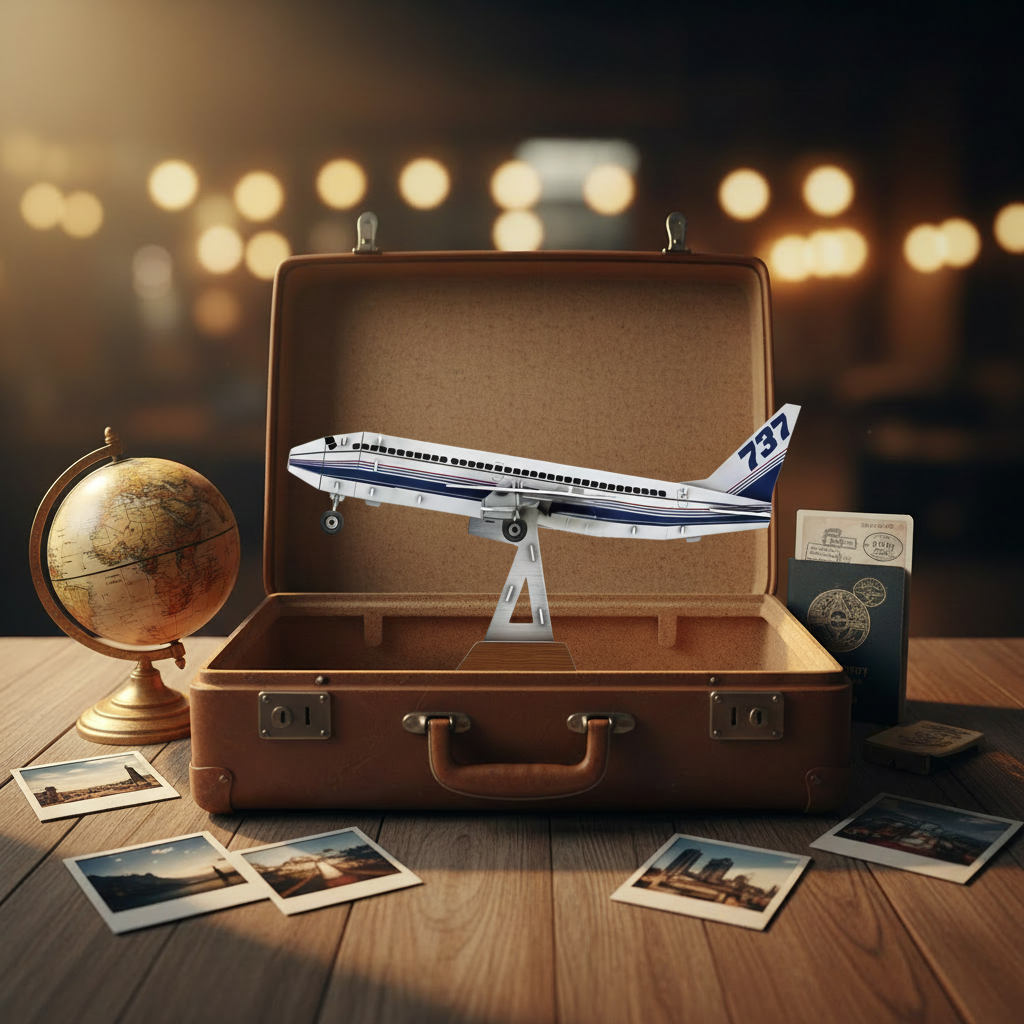 Boeing 737 - 3D Paper Model Kit | Easy Snap-Together STEM Puzzle