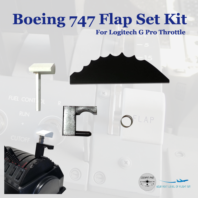 (CHRISTMAS SALE) Boeing 747 Flap Set for Logitech G Pro Throttle