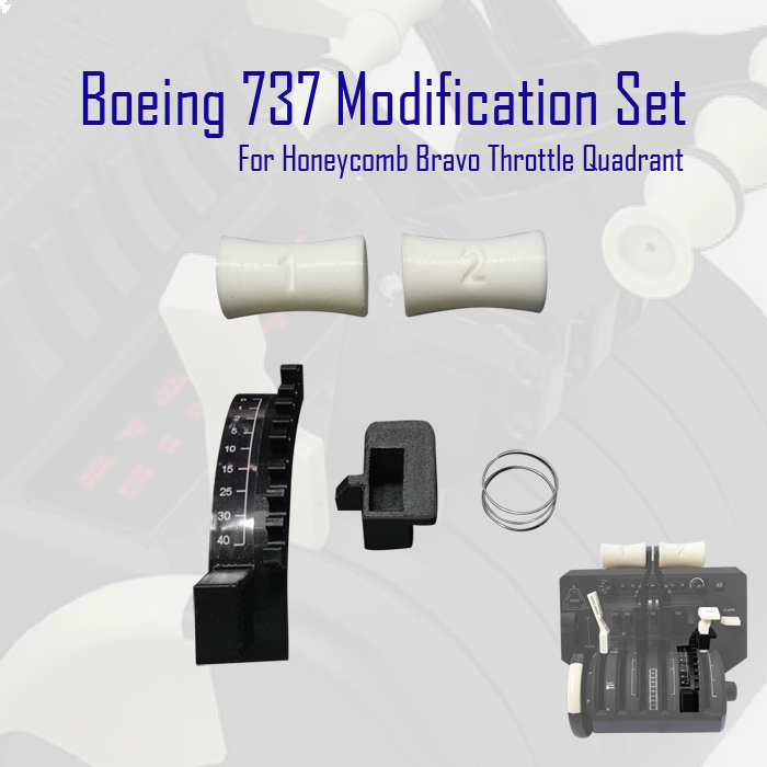 737 Modification Set (Throttle Knobs and Flap Kit) for Honeycomb Bravo Throttle