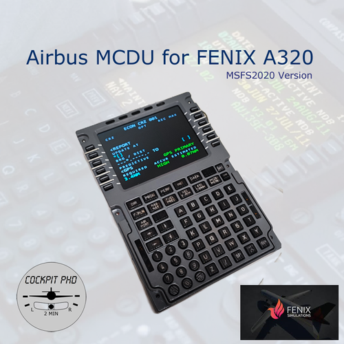 (CHRISTMAS SALE) A320 MCDU - Pro Flight Management Computer | MSFS2020 Fenix Ready