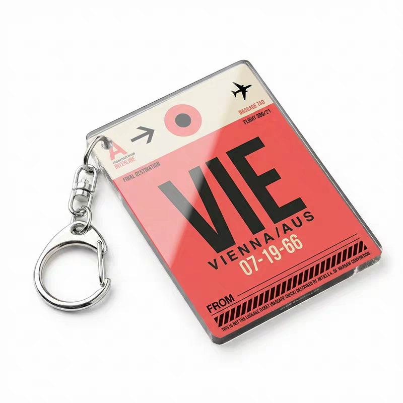 Retro Aviation - Airport Code Keychain | Vintage Baggage Tag Design