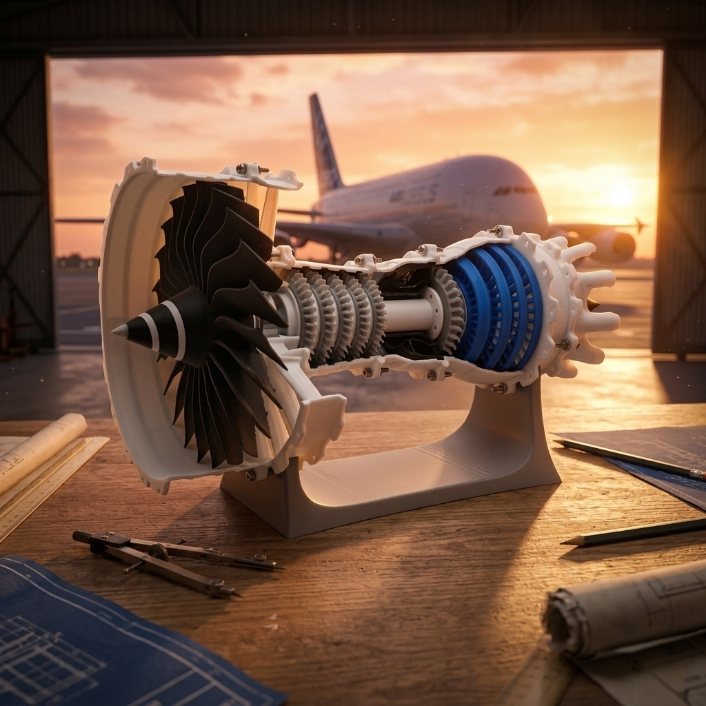 AeroScale Turbofan - Jet Engine Model | STEM Science Display