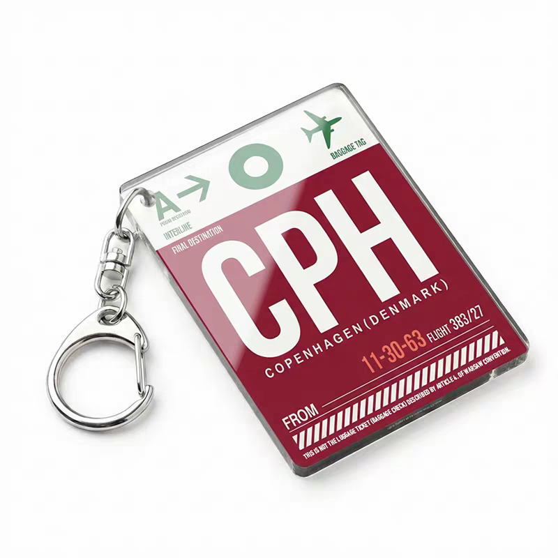 Retro Aviation - Airport Code Keychain | Vintage Baggage Tag Design
